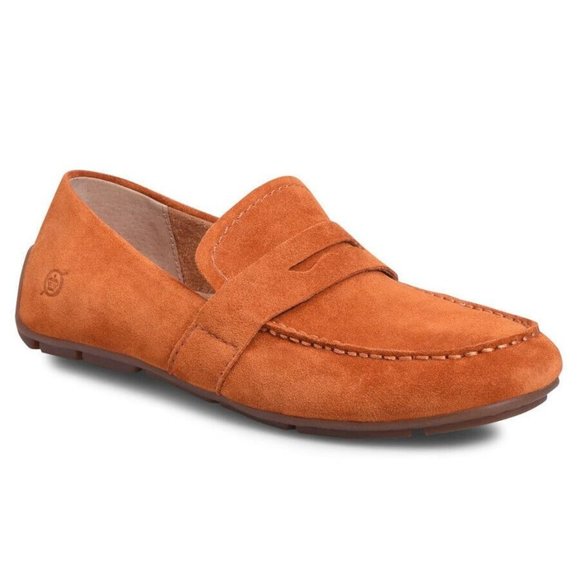 Born Shoes - 🆕 BORN Melinda Loafer Shoe Suede Cushioned Tan Orange 6